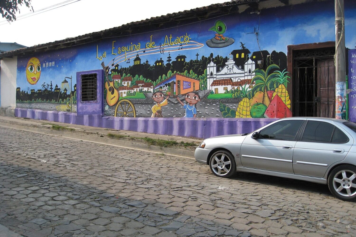 Colonial street corner in Concepción de Ataco