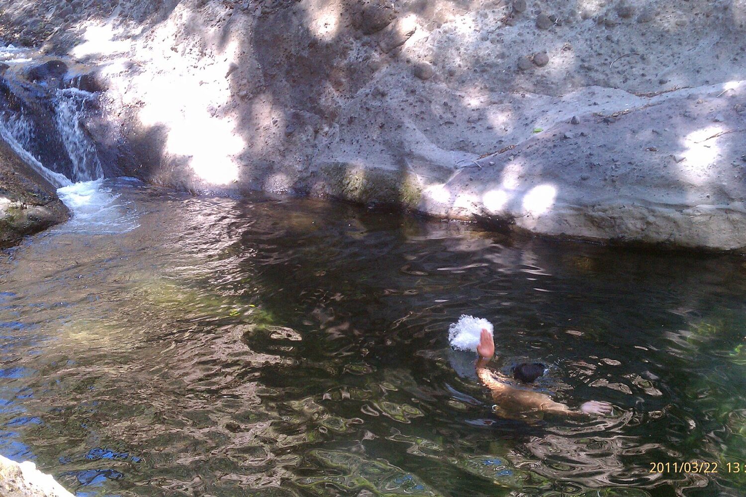Natural river pool at Piedra Sellada Natural river pool at Piedra Sellada, El Imposible National Park