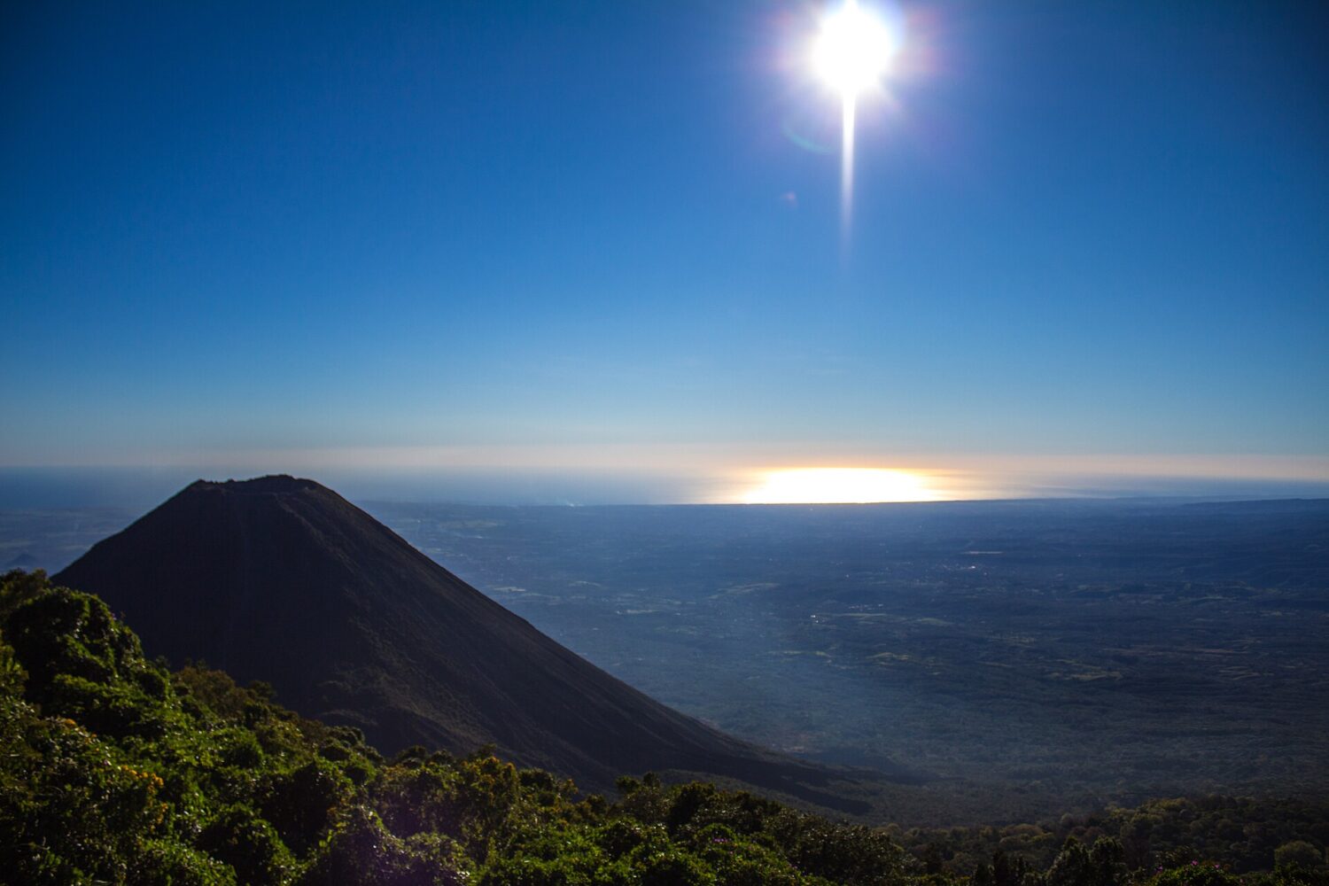 Izalco Volcano at sunset, Los Volcanes National Park