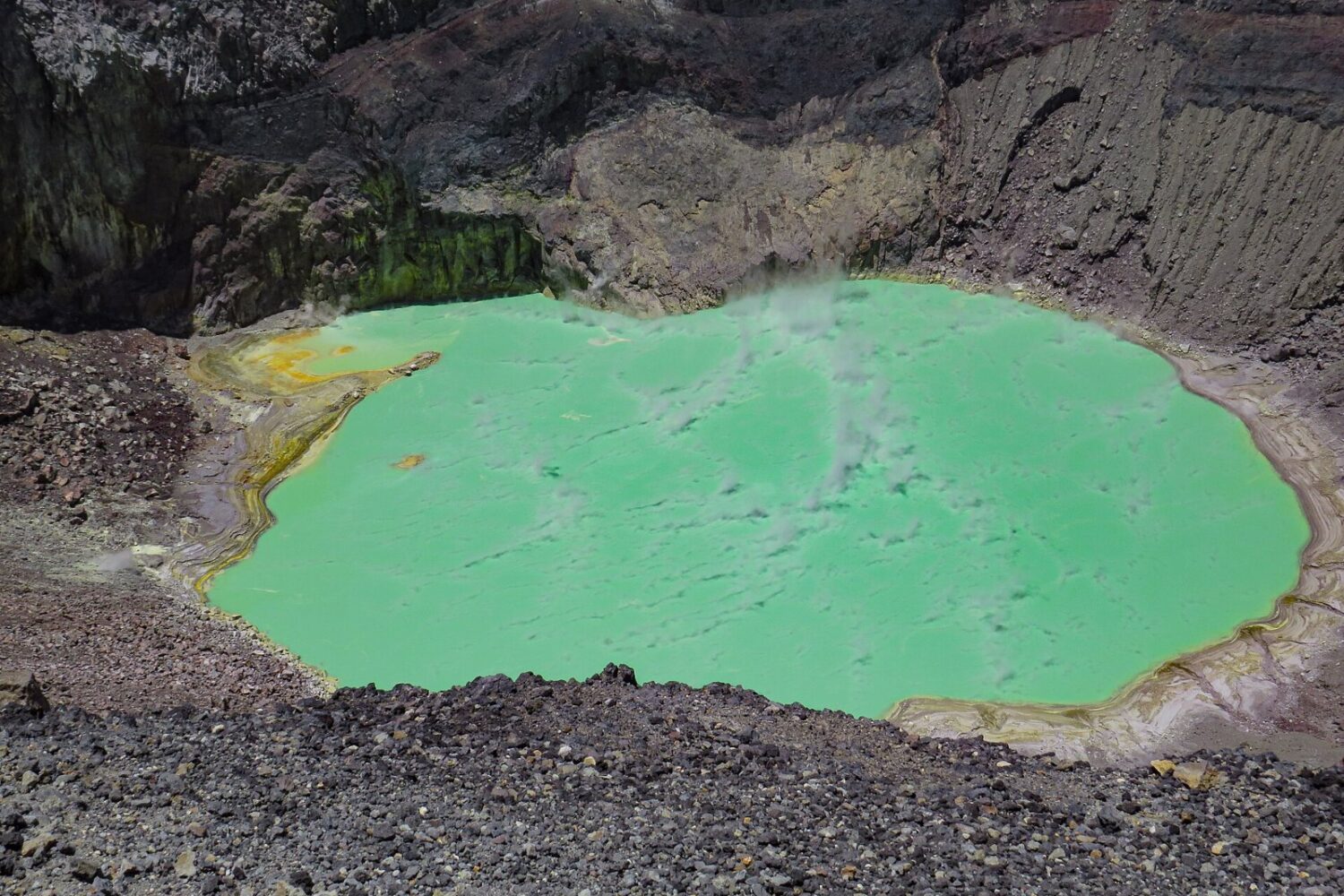 turquoise crater lake of Ilamatepec Santa Ana Volcano hike from El Tunco – turquoise crater lake of Ilamatepec