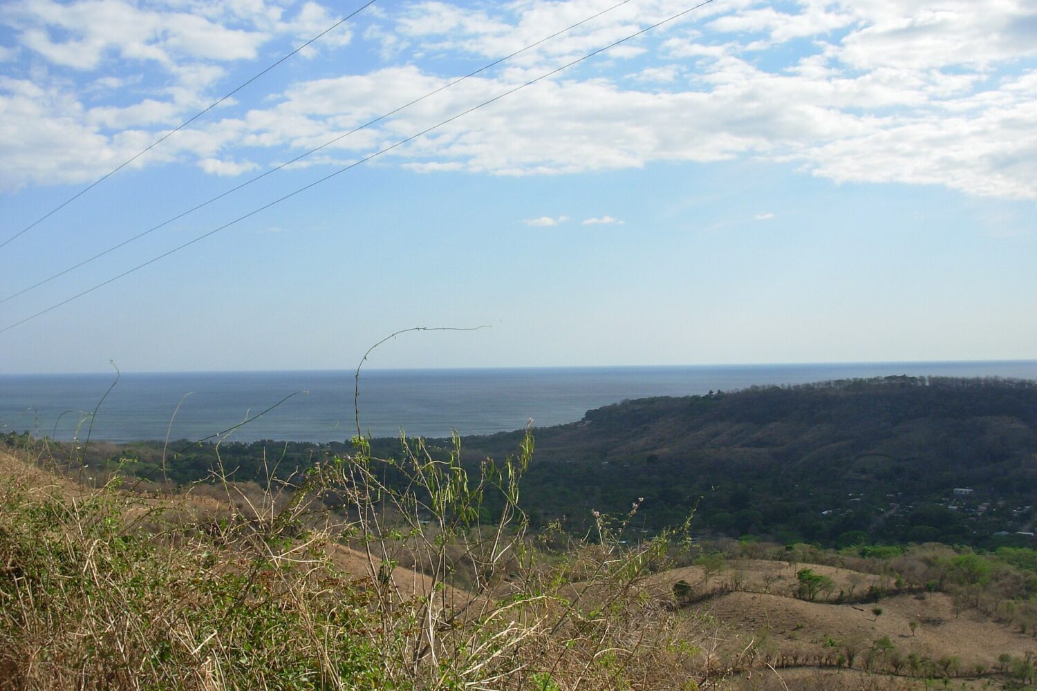 Pacific Ocean view from the road to Tamanique
